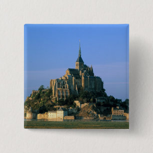 Badge Carré 5 Cm Mont Saint Michel, Manche, Normandie, France