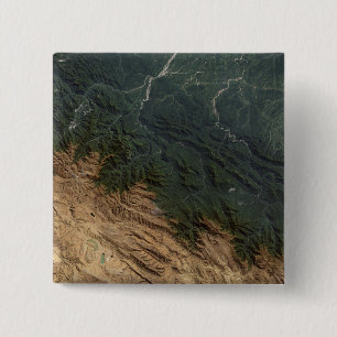 Badge Carré 5 Cm Montagnes des Andes