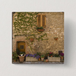 Badge Carré 5 Cm Montefollonico, Val d'Orcia, province de Sienne,