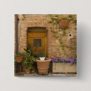 Badge Carré 5 Cm Montefollonico, Val d'Orcia, province de Sienne, 2