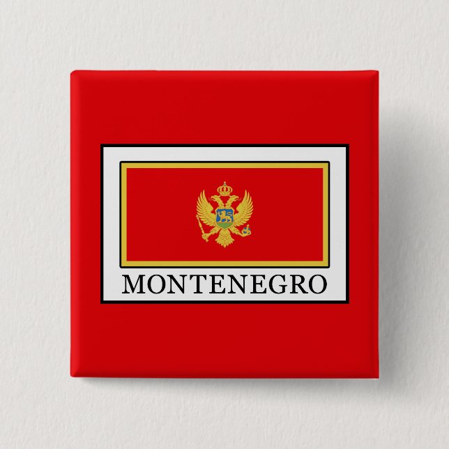 Badge Carré 5 Cm Montenegro (Devant)