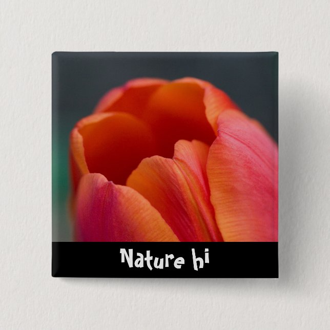 Badge Carré 5 Cm monter tulipe (Devant)