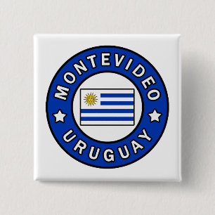 Badge Carré 5 Cm Montevideo Uruguay