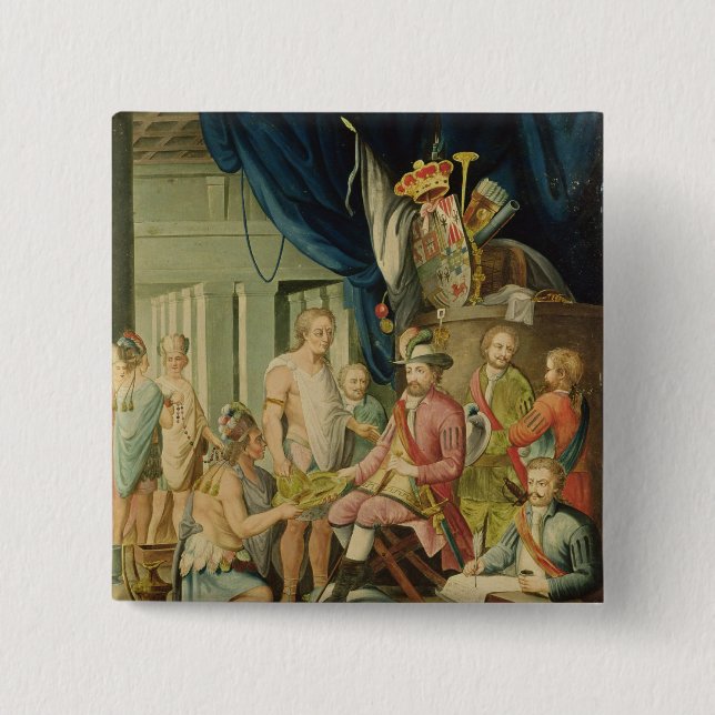 Badge Carré 5 Cm Montezuma (Devant)