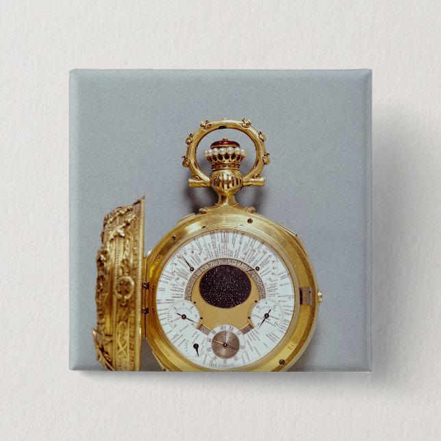 Badge Carré 5 Cm Montre, 1897-1901 (Devant)