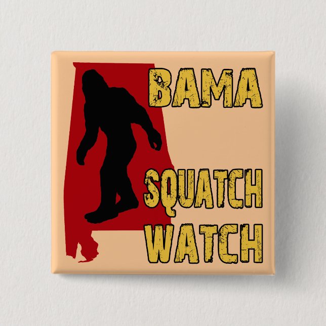 Badge Carré 5 Cm Montre de Bama Squatch (Devant)