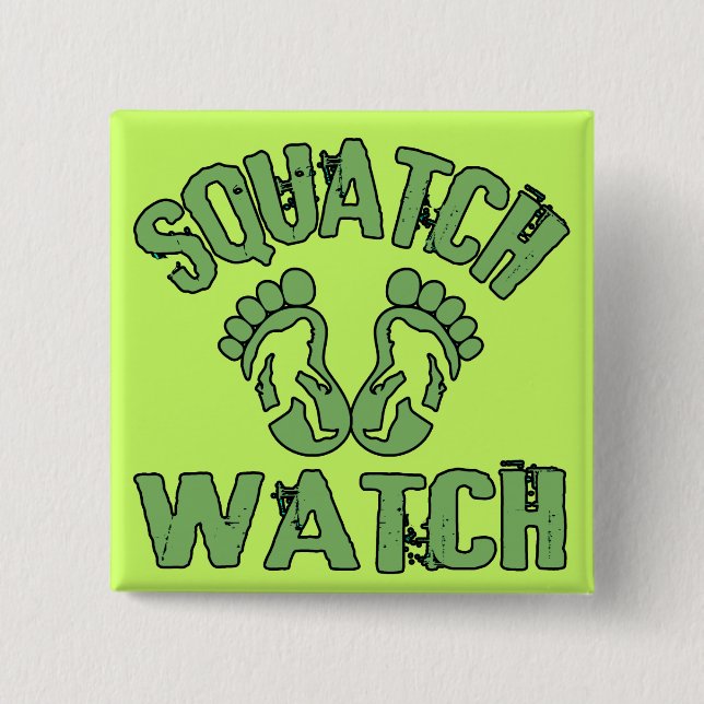 Badge Carré 5 Cm Montre de Squatch (Devant)