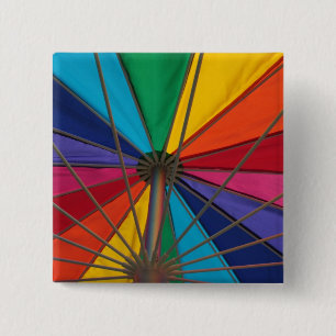 Badge Carré 5 Cm Montrez Vos Couleurs De Plage !