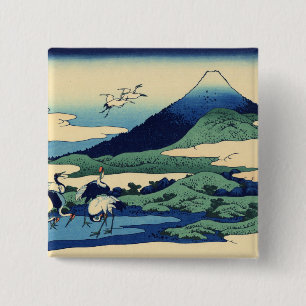 Badge Carré 5 Cm Monts d'art Hokusai