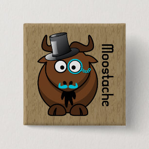 Badge Carré 5 Cm Moostache
