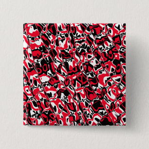 Badge Carré 5 Cm Mosaïque Abstraite