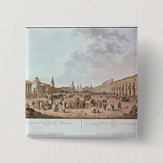 Badge Carré 5 Cm Moscou (Devant)