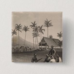 Badge Carré 5 Cm Mosquée de Sooloo, Philippines