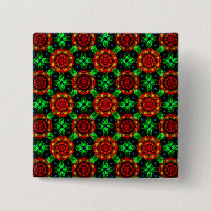 Badge Carré 5 Cm Motif abstrait élégant boho moderne floral #504