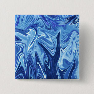 Badge Carré 5 Cm Motif abstrait liquide bleu