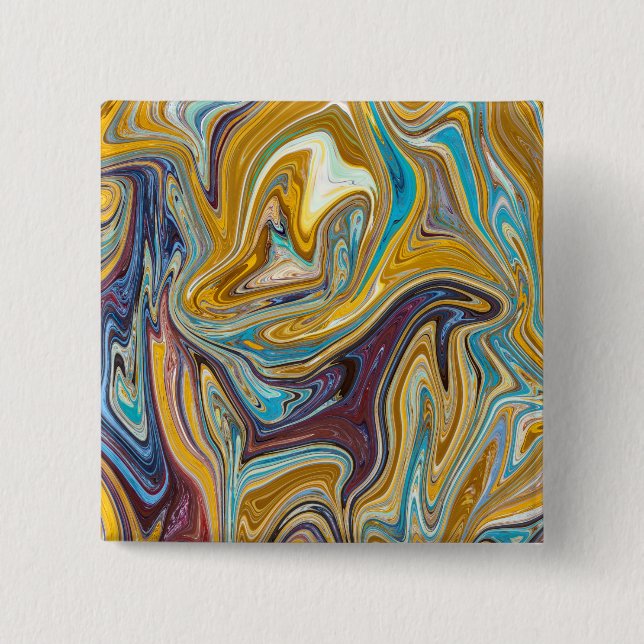 Badge Carré 5 Cm Motif abstrait transparent (Devant)
