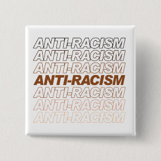 Badge Carré 5 Cm Motif anti-racisme