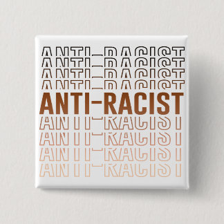 Badge Carré 5 Cm Motif anti-raciste