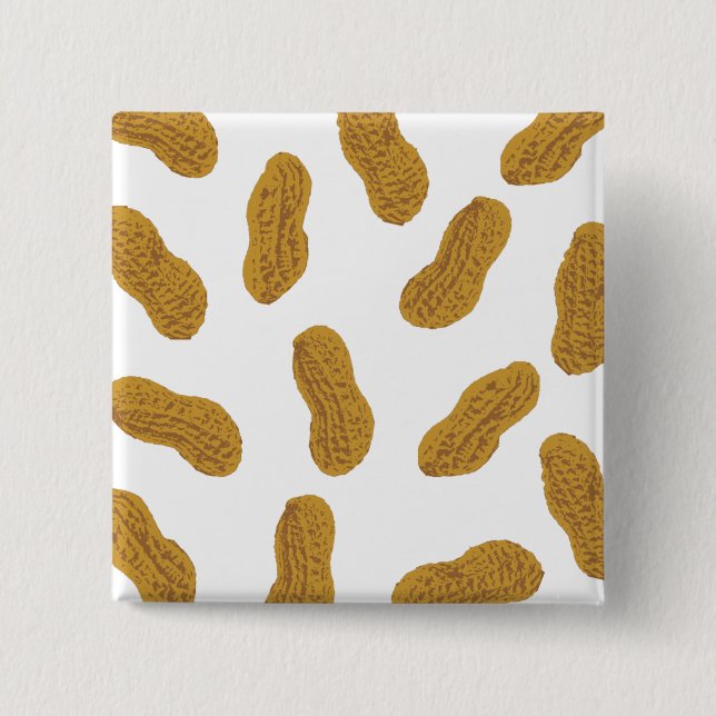 Badge Carré 5 Cm Motif cacahuètes (Devant)