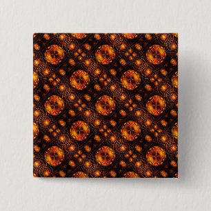 Badge Carré 5 Cm Motif d'art abstrait élégant boho moderne or #507