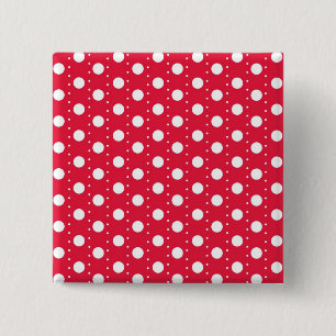 Badge Carré 5 Cm Motif de point rouge de polka