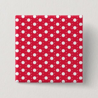 Badge Carré 5 Cm Motif de point rouge de polka