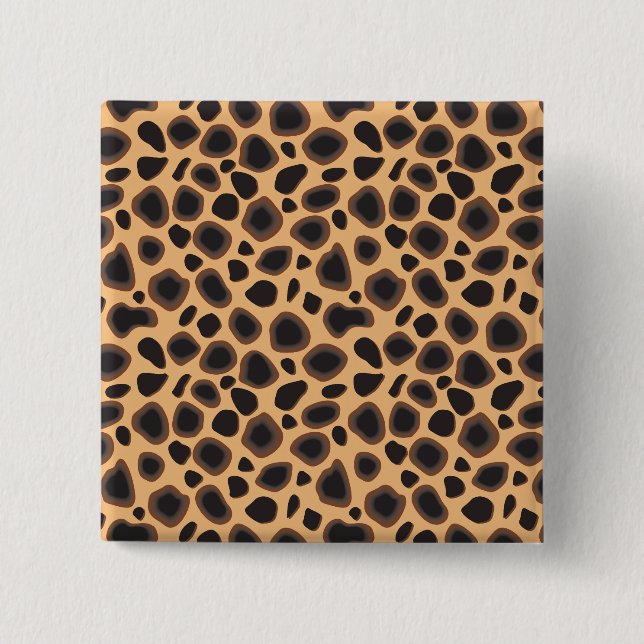Badge Carré 5 Cm Motif guépard (Devant)