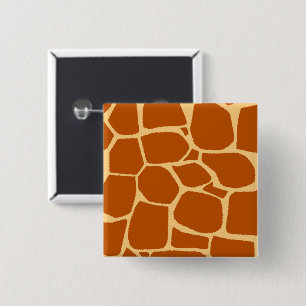 Badge Carré 5 Cm Motif imprimé girafe