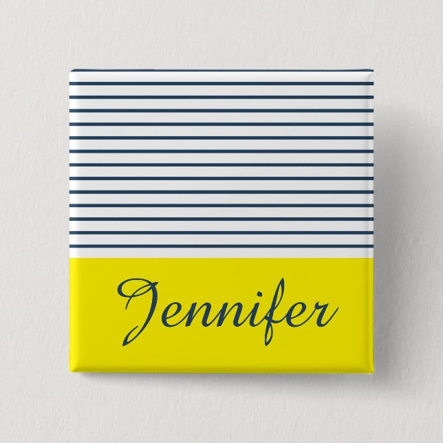 Badge Carré 5 Cm Motif rayé moderne (Devant)