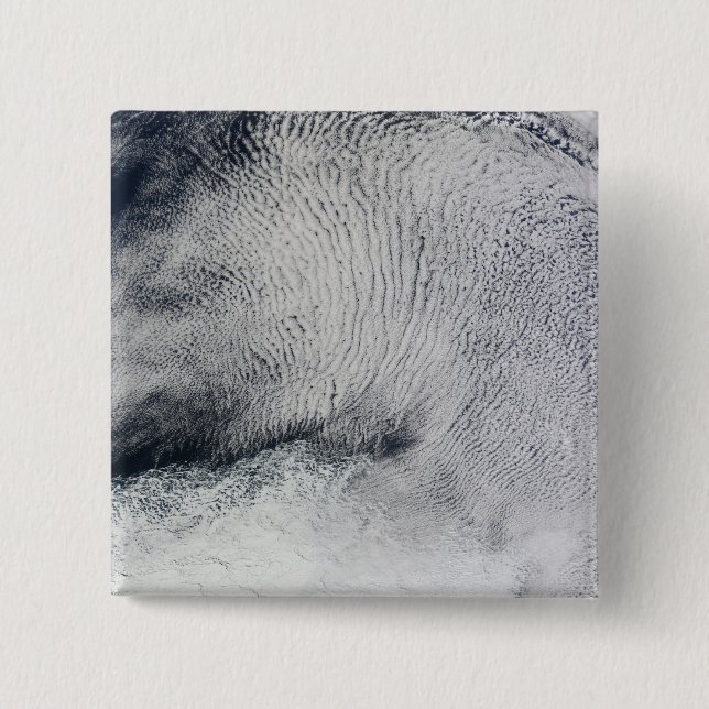 Badge Carré 5 Cm Motifs nuageux et glace de mer dans l'Océan Austra (Devant)