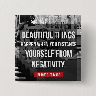 Badge Carré 5 Cm Motivation de l'entraînement de la musculation - N