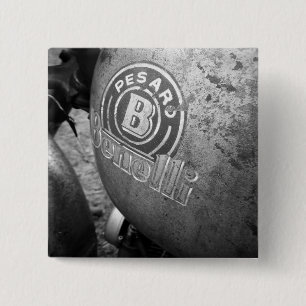 Badge Carré 5 Cm Moto de cru de Pesaro Benelli