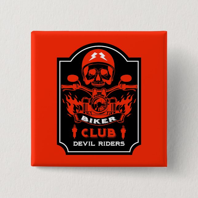 Badge Carré 5 Cm Motorbike Riders Club (Devant)