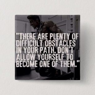 Badge Carré 5 Cm Mots Inspirationnels - Obstacles