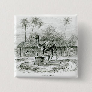 Badge Carré 5 Cm Moulin de chameau, des 'voyages dans Africa