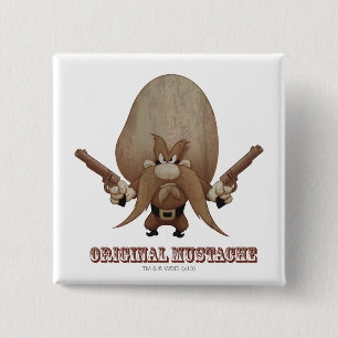 Badge Carré 5 Cm Moustache originale