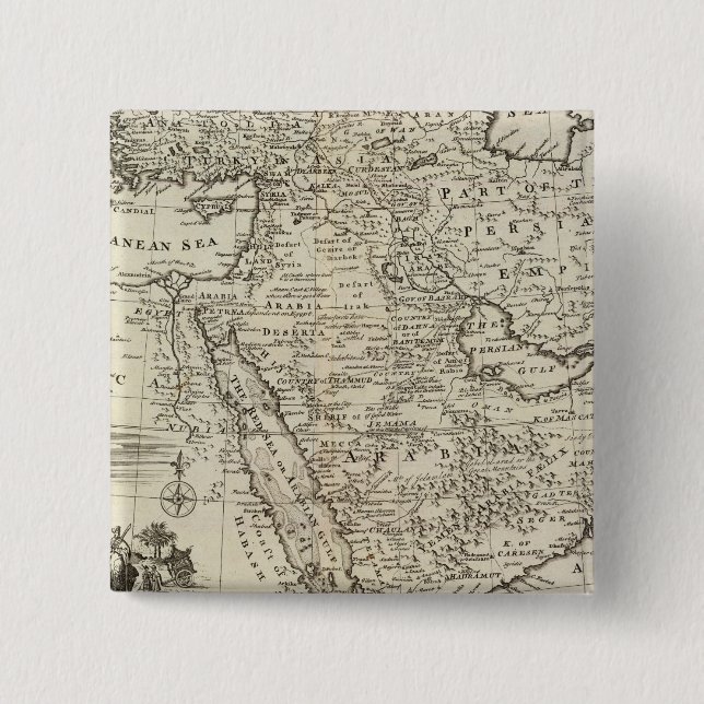 Badge Carré 5 Cm Moyen-Orient (Devant)