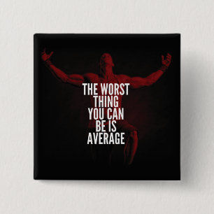 Badge Carré 5 Cm MOYENNE - Exercice de musculation Motivationnel