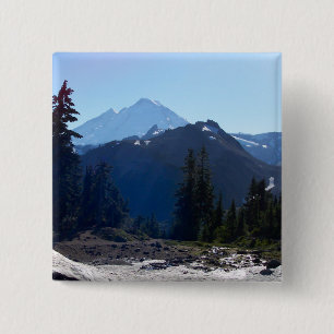Badge Carré 5 Cm Mt. Baker de point d'artiste