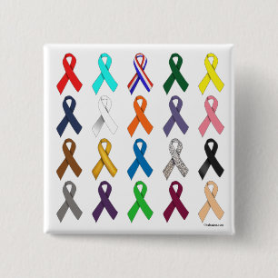 Badge Carré 5 Cm Multi-Ruban