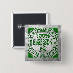 Badge Carré 5 Cm Mur de graffiti 100% irlandais