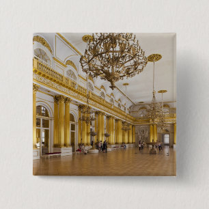 Badge Carré 5 Cm Musée de l'Ermitage, salle 191, Grande Salle