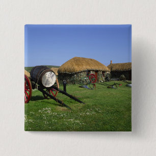 Badge Carré 5 Cm Musée de Skye, Kilmuir, île de Skye, Highlands,