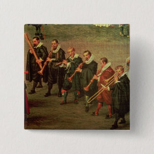 Badge Carré 5 Cm Musiciens