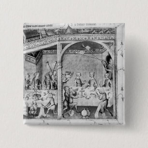 Badge Carré 5 Cm Musiciens amusant à un banquet
