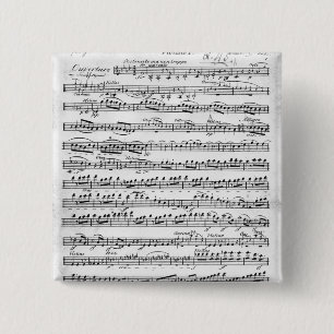 Badge Carré 5 Cm Musique de feuille pour l'ouverture à 'Egmont