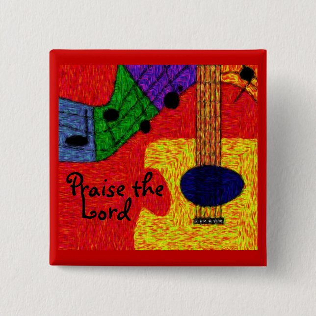 BADGE CARRÉ 5 CM MUSIQUE DOUCE (Devant)