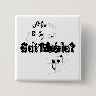 Badge Carré 5 Cm Musique obtenue (notes)
