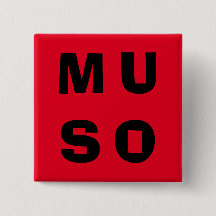 Muso Musicien Lettrage Contemporain Rouge Noir