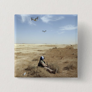 Badge Carré 5 Cm MV-22B Ospreys survolent les hôpitaux de la marine